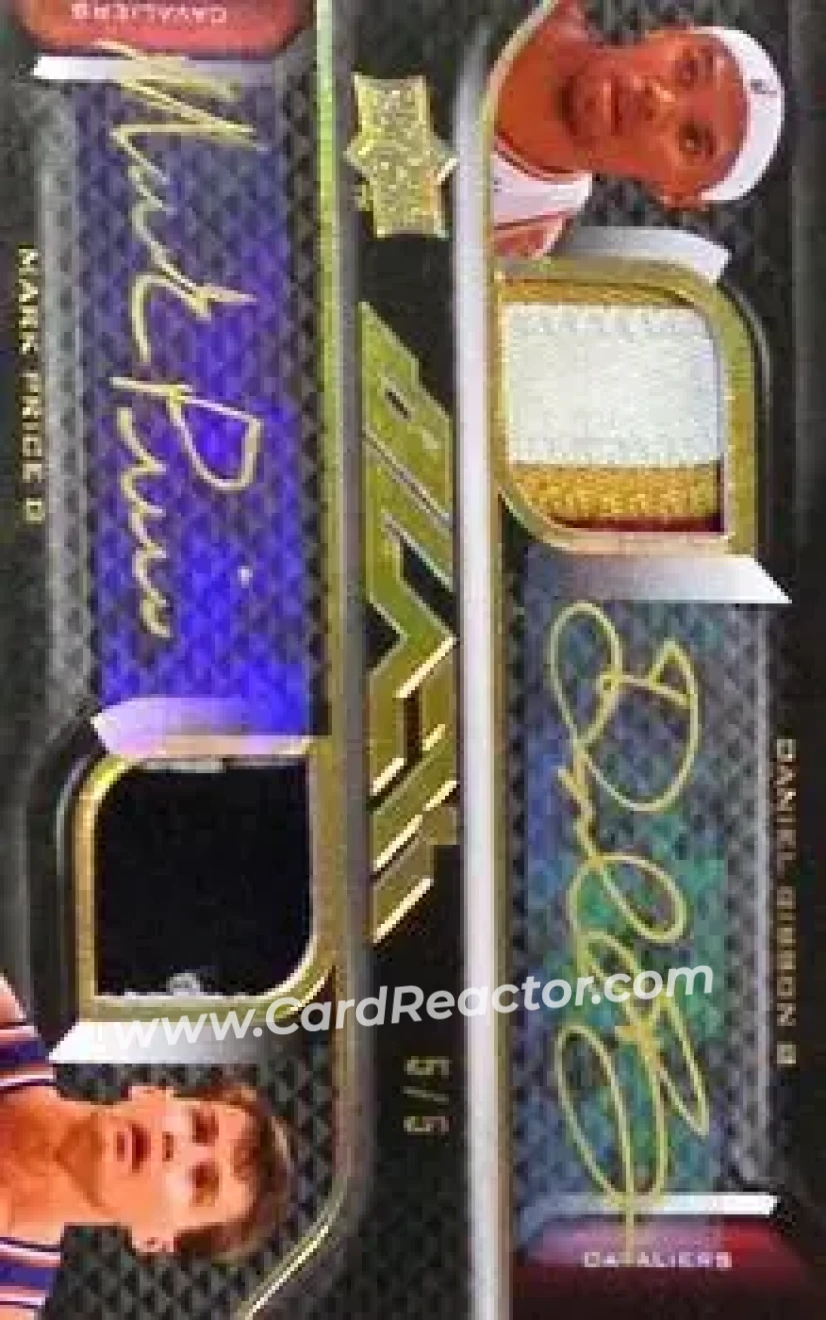 2008-09 UD Black - Autographs Patches Quad Gold #QAJ-CAVS - J.J. Hickson - LeBron James - Mark Price - Daniel Gibson AU, MEM, SN5 - Cleveland Cavaliers - Cleveland Cavaliers - Back
