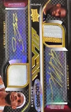 2008-09 UD Black - Autographs Patches Quad Gold #QAJ-CAVS - J.J. Hickson - LeBron James - Mark Price - Daniel Gibson AU, MEM, SN5 - Cleveland Cavaliers - Cleveland Cavaliers