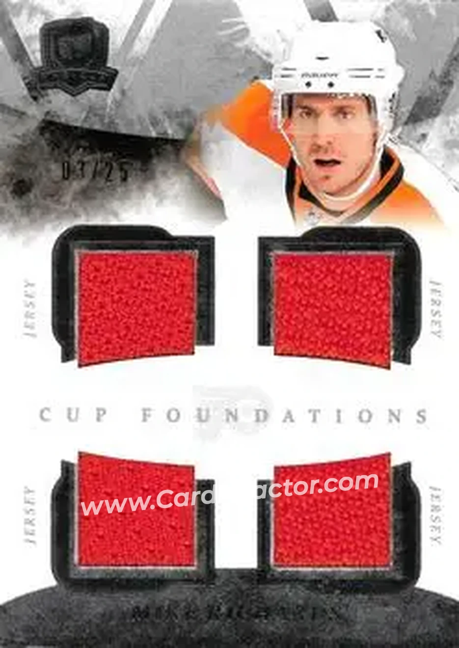2010-11 Upper Deck The Cup - Foundations Jerseys #CF-MR - Mike Richards - Philadelphia Flyers - Front