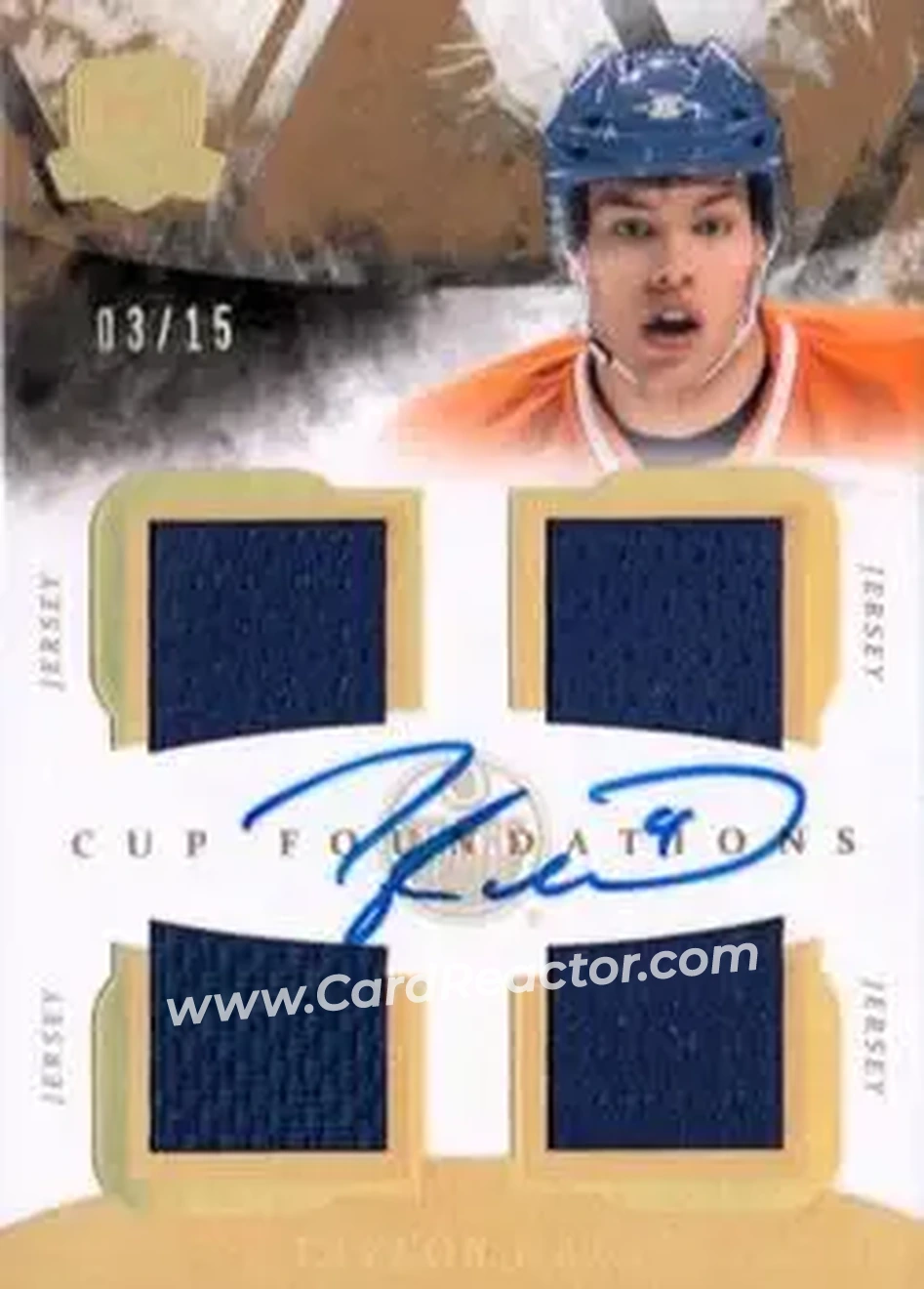 2010-11 Upper Deck The Cup - Foundations Jerseys Autographs #CF-TH - Taylor Hall - Edmonton Oilers - Front