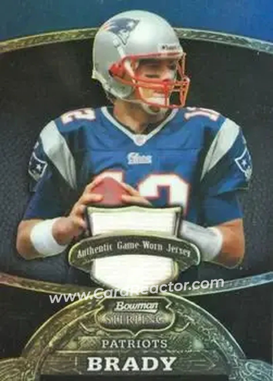 2008 Bowman Sterling - Black Refractors #52 - Tom Brady - New England Patriots - Front