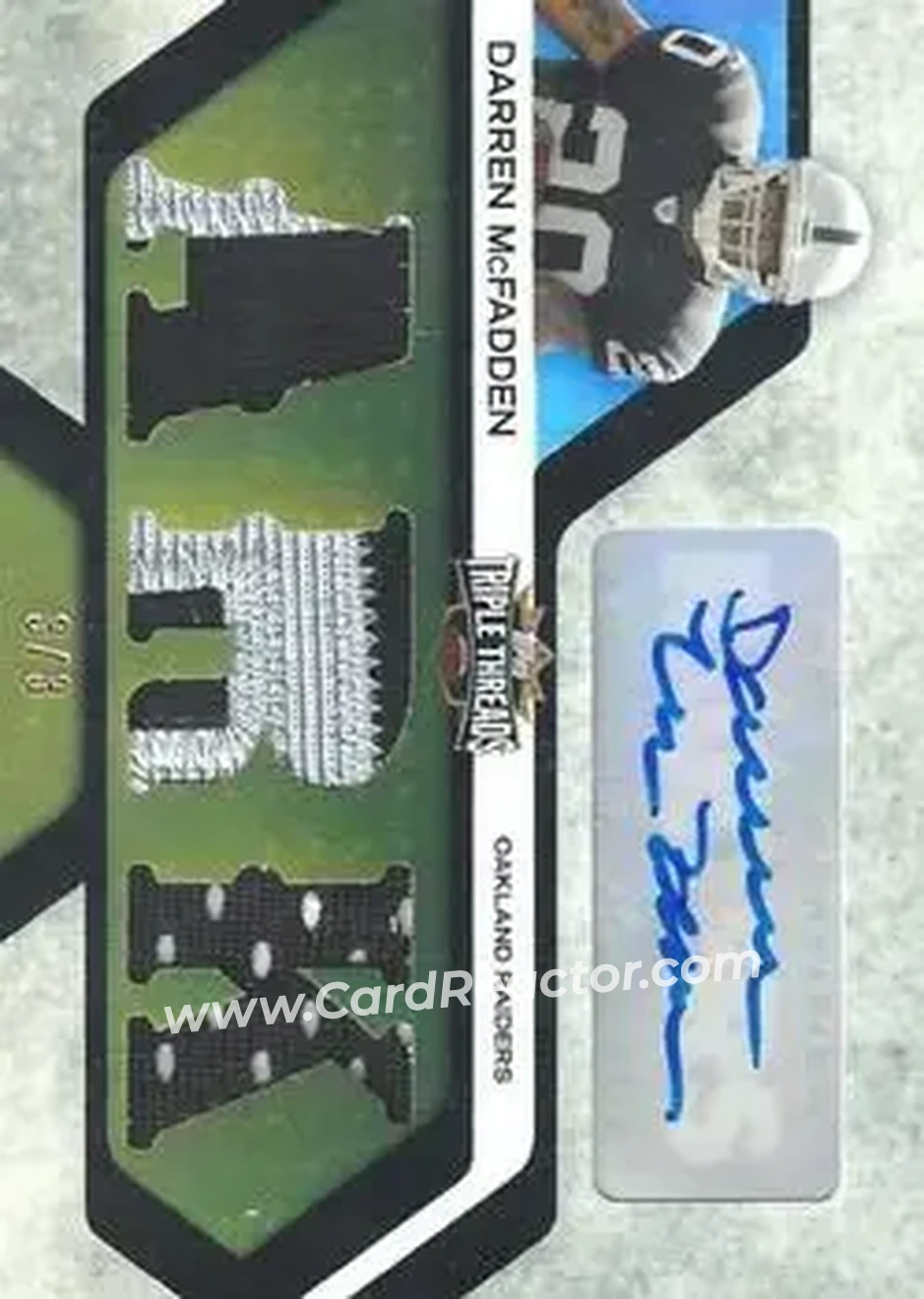 2008 Topps Triple Threads - Autographed Relic Gold #TTRA-5 - Darren McFadden - Oakland Raiders - Front