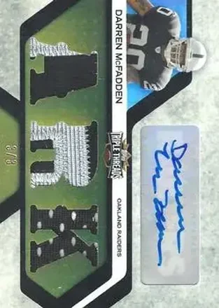 2008 Topps Triple Threads - Autographed Relic Gold #TTRA-5 - Darren McFadden - Oakland Raiders