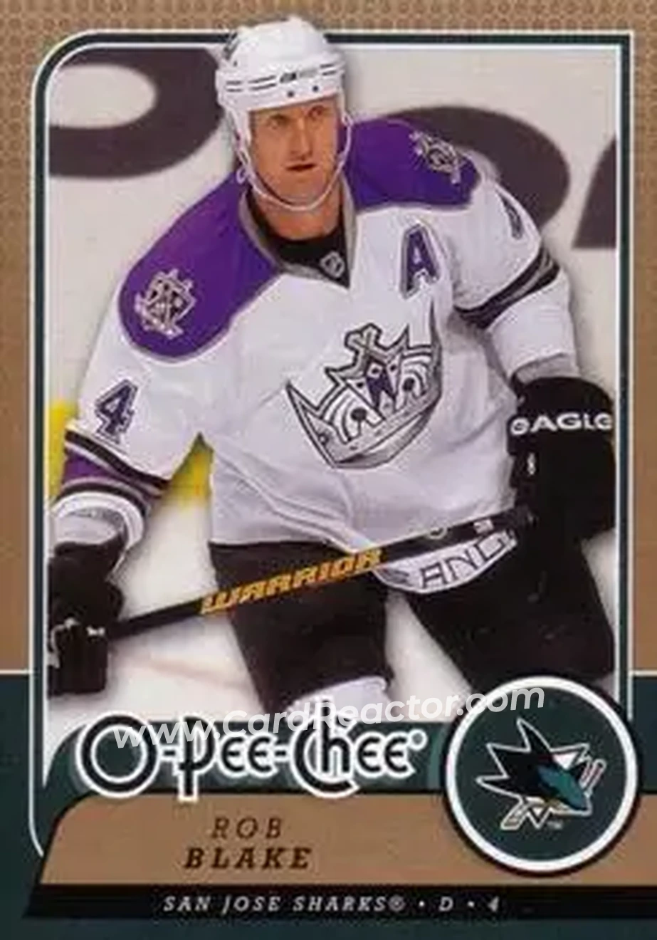 2008-09 O-Pee-Chee #9 - Rob Blake - San Jose Sharks - Front