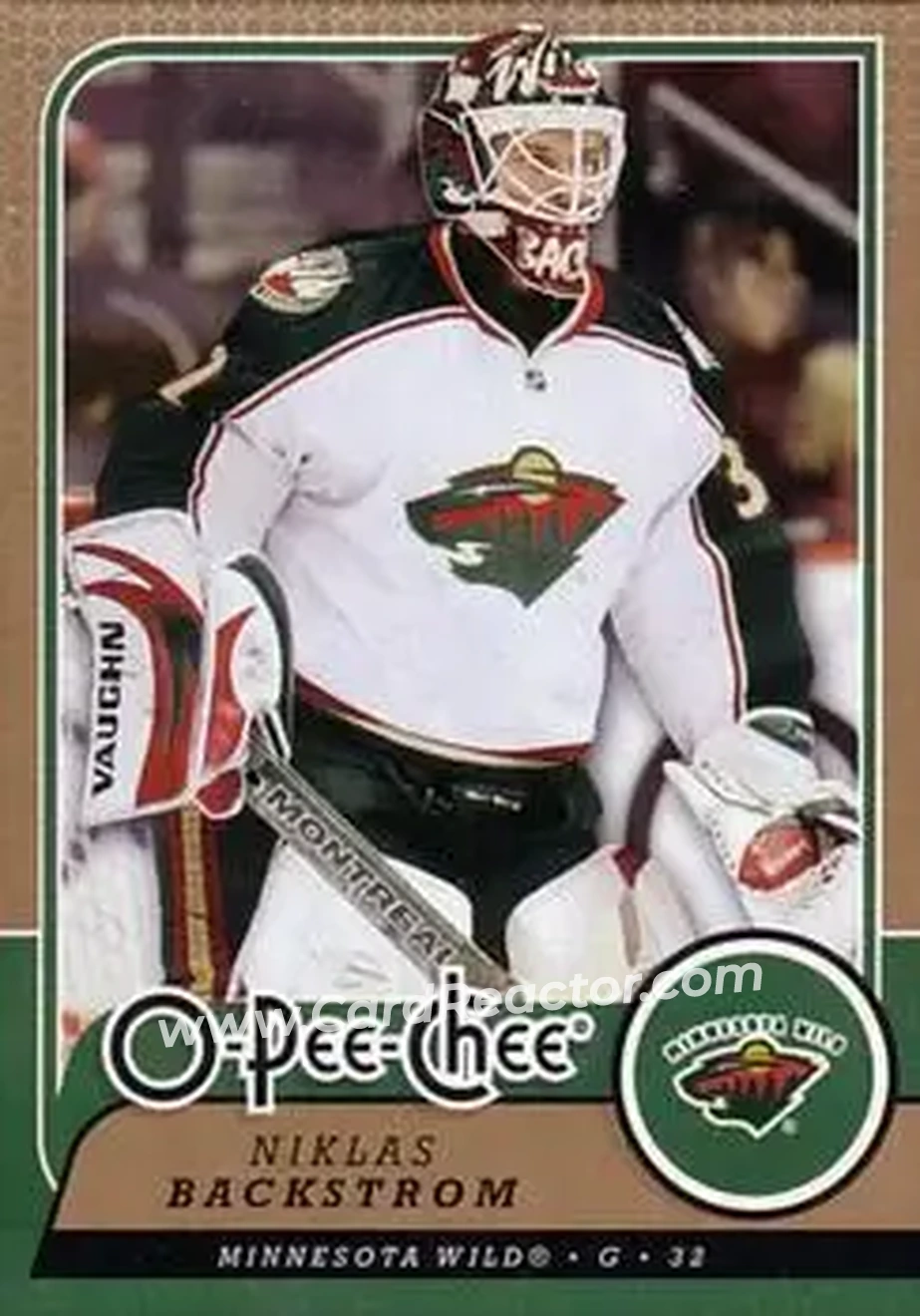 2008-09 O-Pee-Chee #27 - Niklas Backstrom - Minnesota Wild - Back