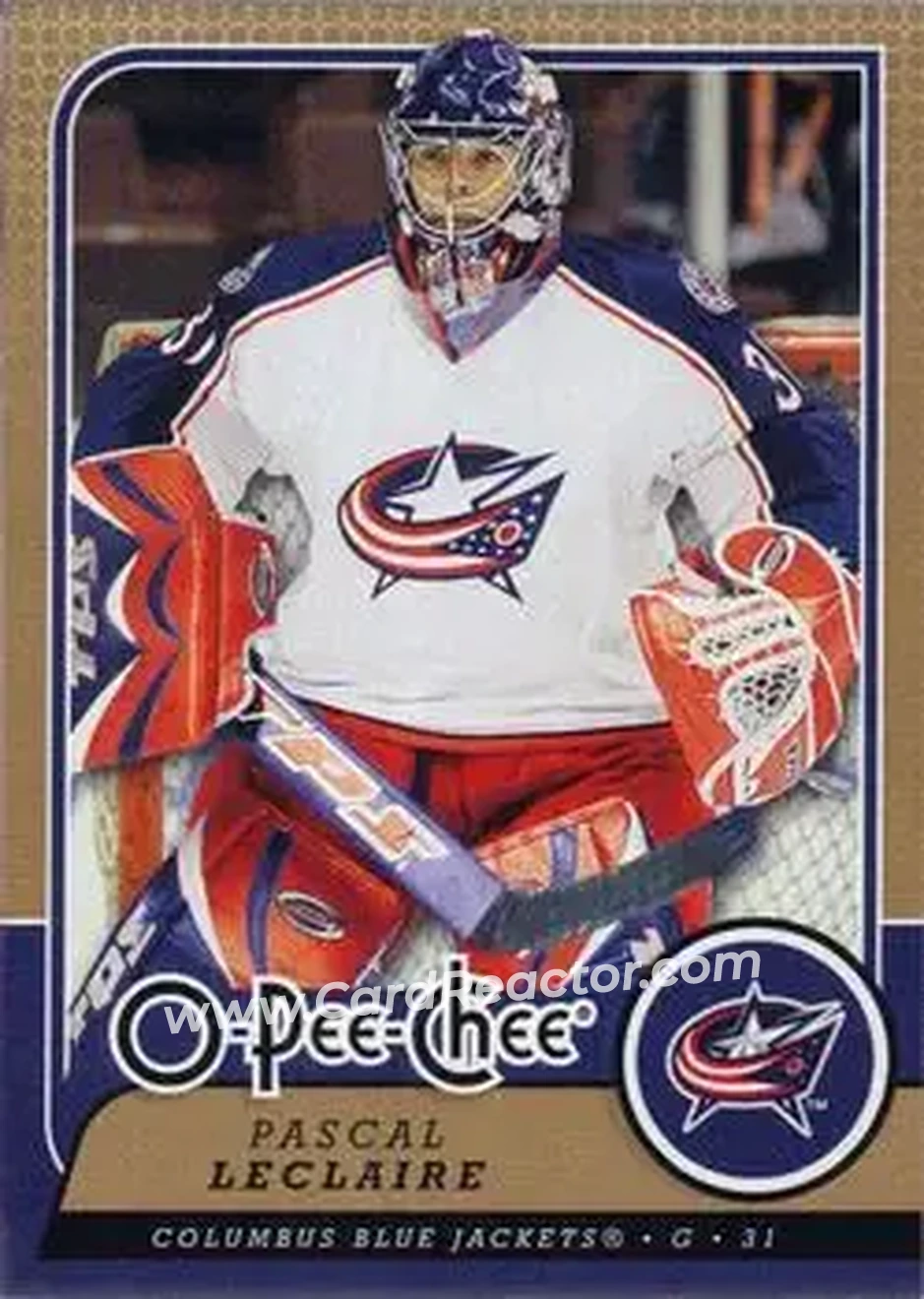 2008-09 O-Pee-Chee #32 - Pascal Leclaire - Columbus Blue Jackets - Front