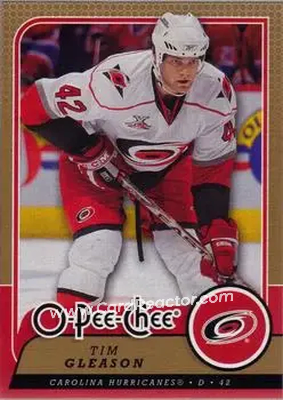 2008-09 O-Pee-Chee #33 - Tim Gleason - Carolina Hurricanes - Front