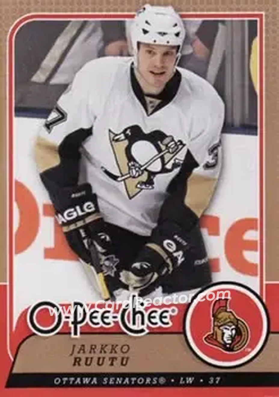 2008-09 O-Pee-Chee #40 - Jarkko Ruutu - Ottawa Senators - Front
