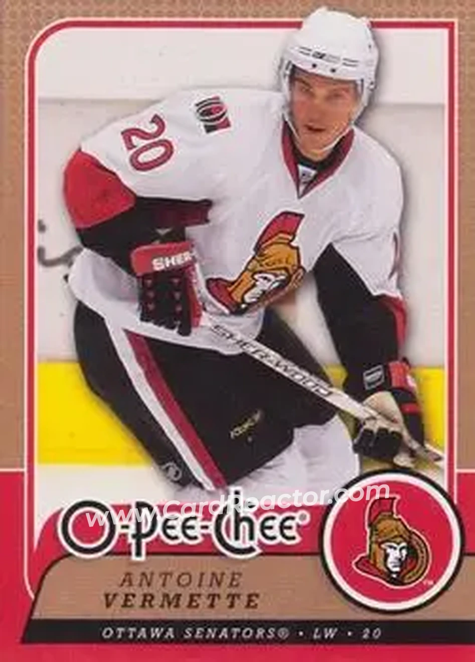 2008-09 O-Pee-Chee #44 - Antoine Vermette - Ottawa Senators - Front