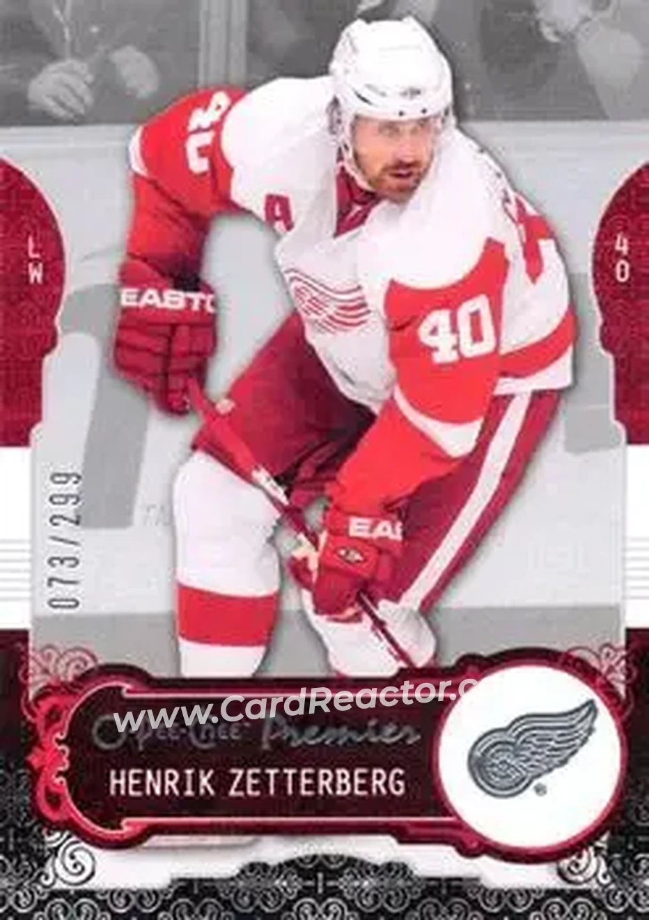 2008-09 O-Pee-Chee Premier #28 - Henrik Zetterberg - Detroit Red Wings - Front