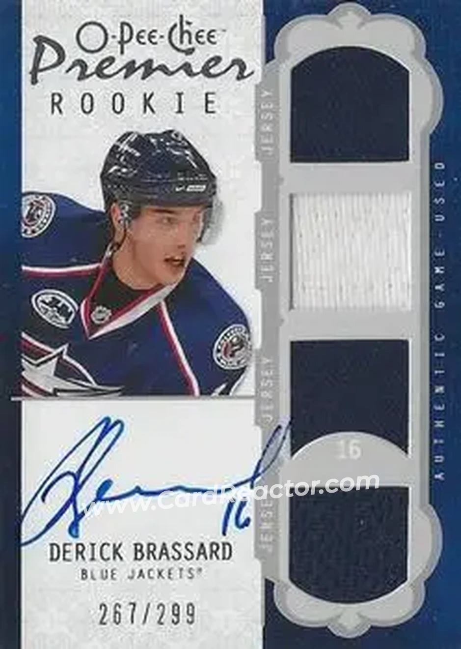 2008-09 O-Pee-Chee Premier #49 - Derick Brassard - Columbus Blue Jackets - Front