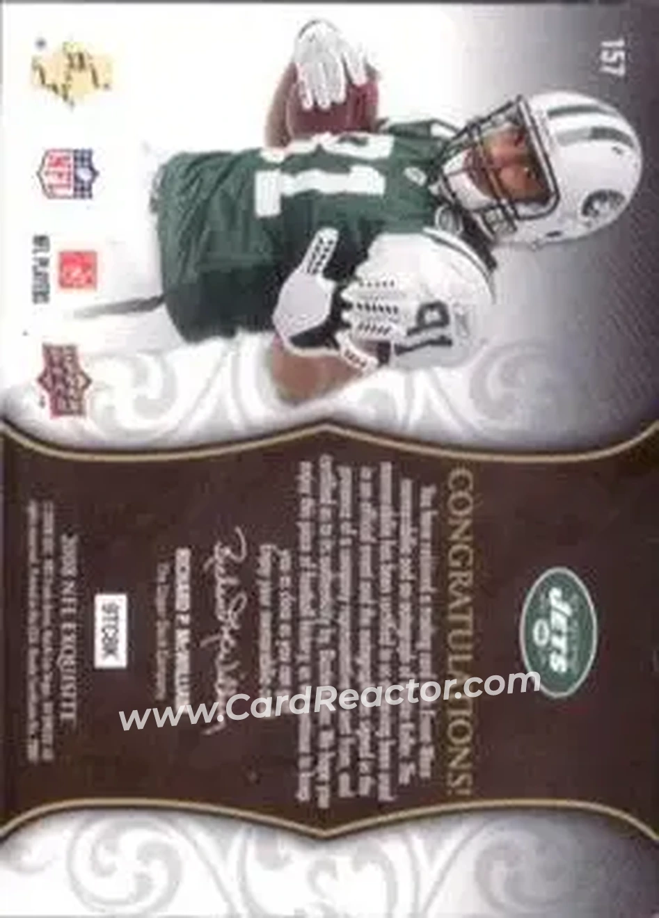 2008 Upper Deck Exquisite Collection #157 - Dustin Keller - New York Jets - Back