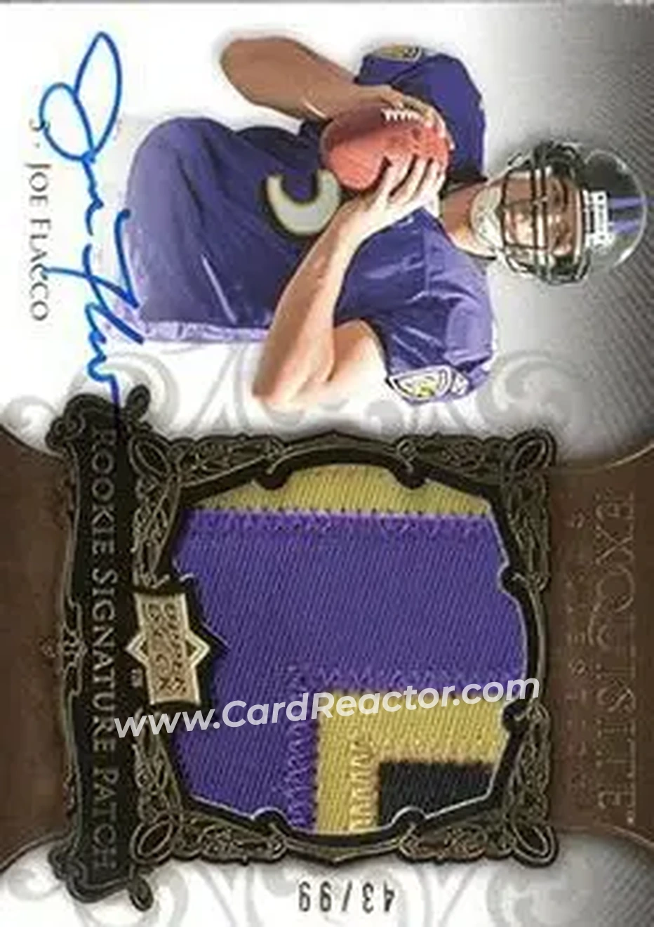 2008 Upper Deck Exquisite Collection #170 - Joe Flacco - Baltimore Ravens - Front