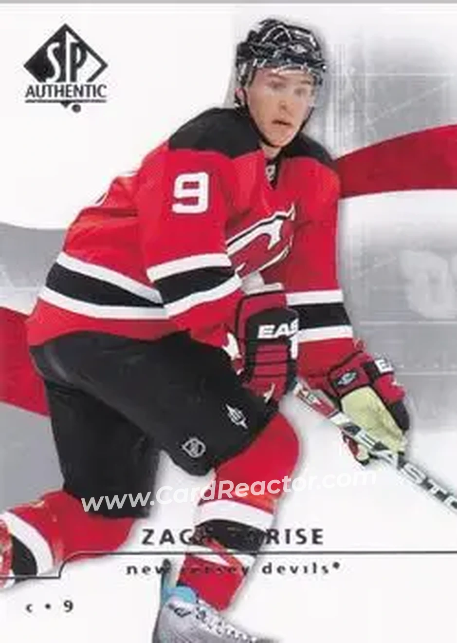 2008-09 SP Authentic #1 - Zach Parise - New Jersey Devils - Front