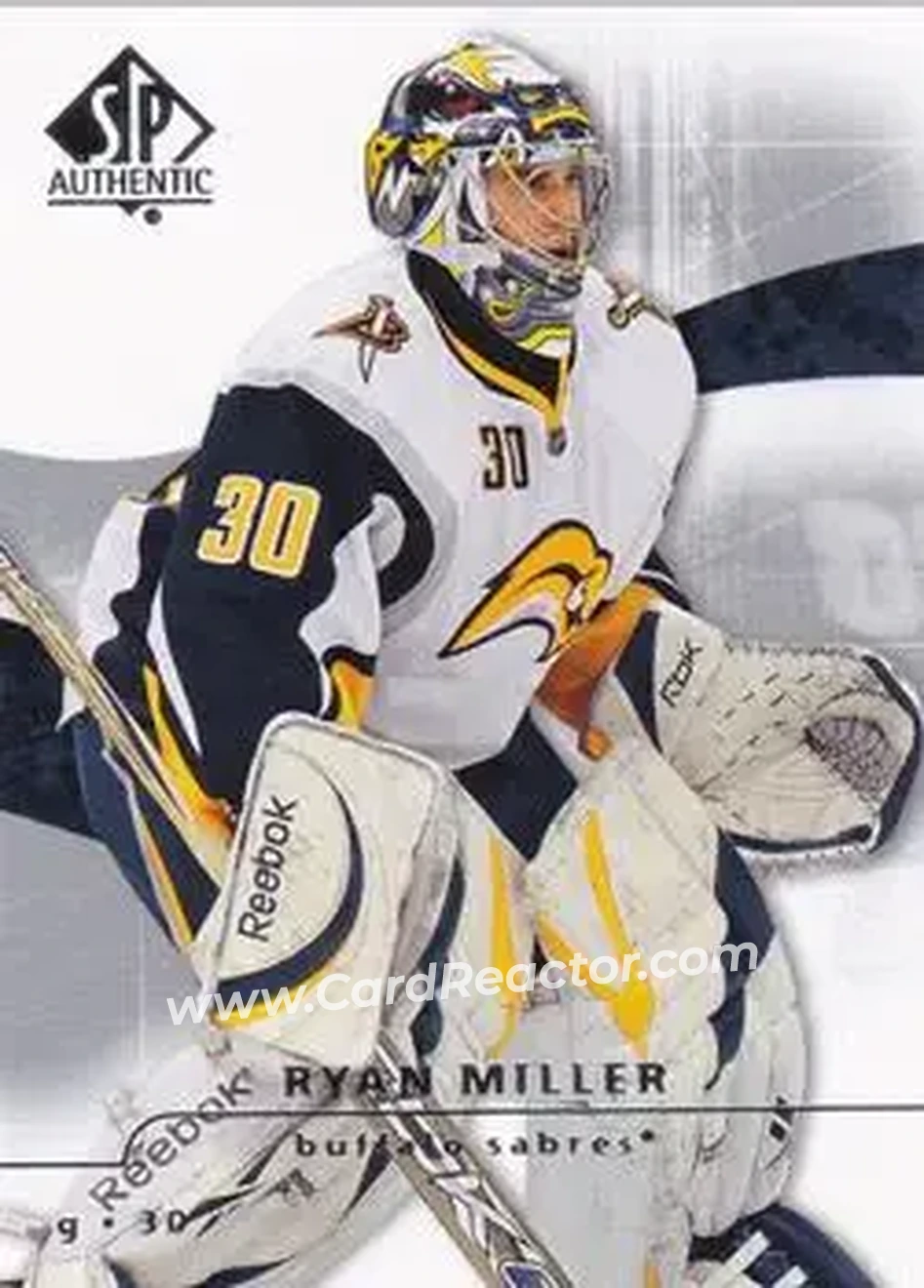 2008-09 SP Authentic #15 - Ryan Miller - Buffalo Sabres - Front