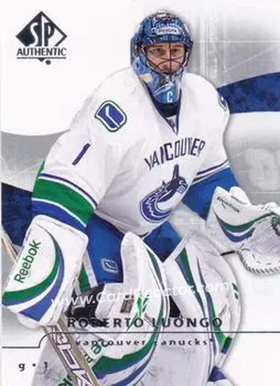 2008-09 SP Authentic #18 - Roberto Luongo - Vancouver Canucks - Front