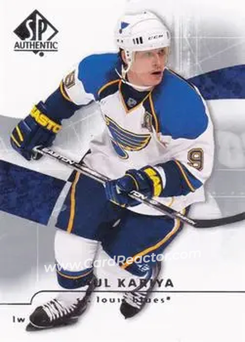 2008-09 SP Authentic #25 - Paul Kariya - St. Louis Blues - Front