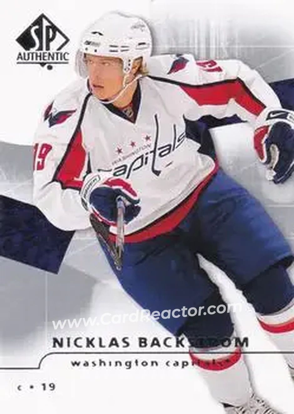 2008-09 SP Authentic #35 - Nicklas Backstrom - Washington Capitals - Back 2008-09 SP Authentic #35 - Nicklas Backstrom - Washington Capitals - Back