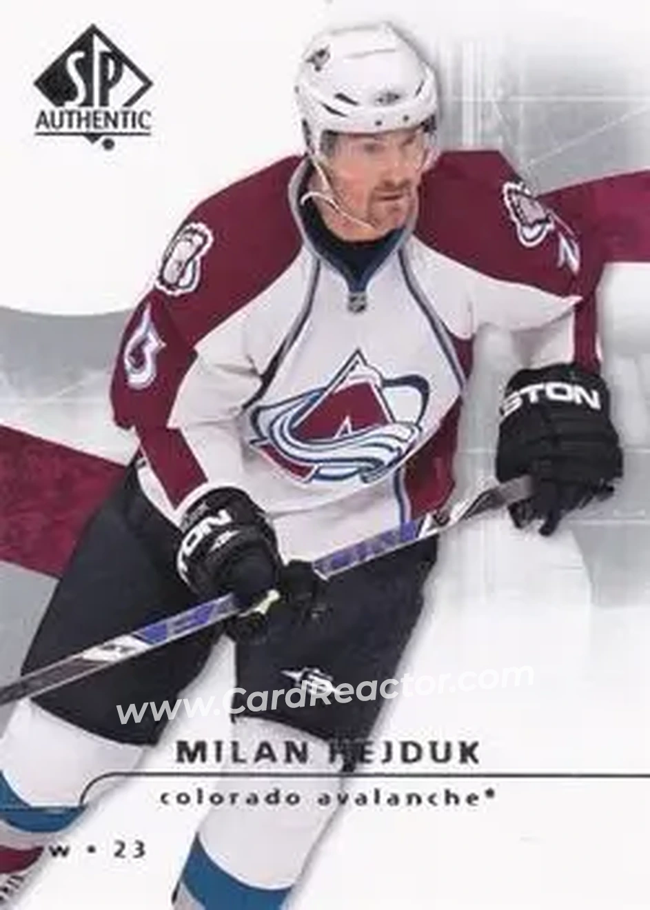 2008-09 SP Authentic #37 - Milan Hejduk - Colorado Avalanche - Front