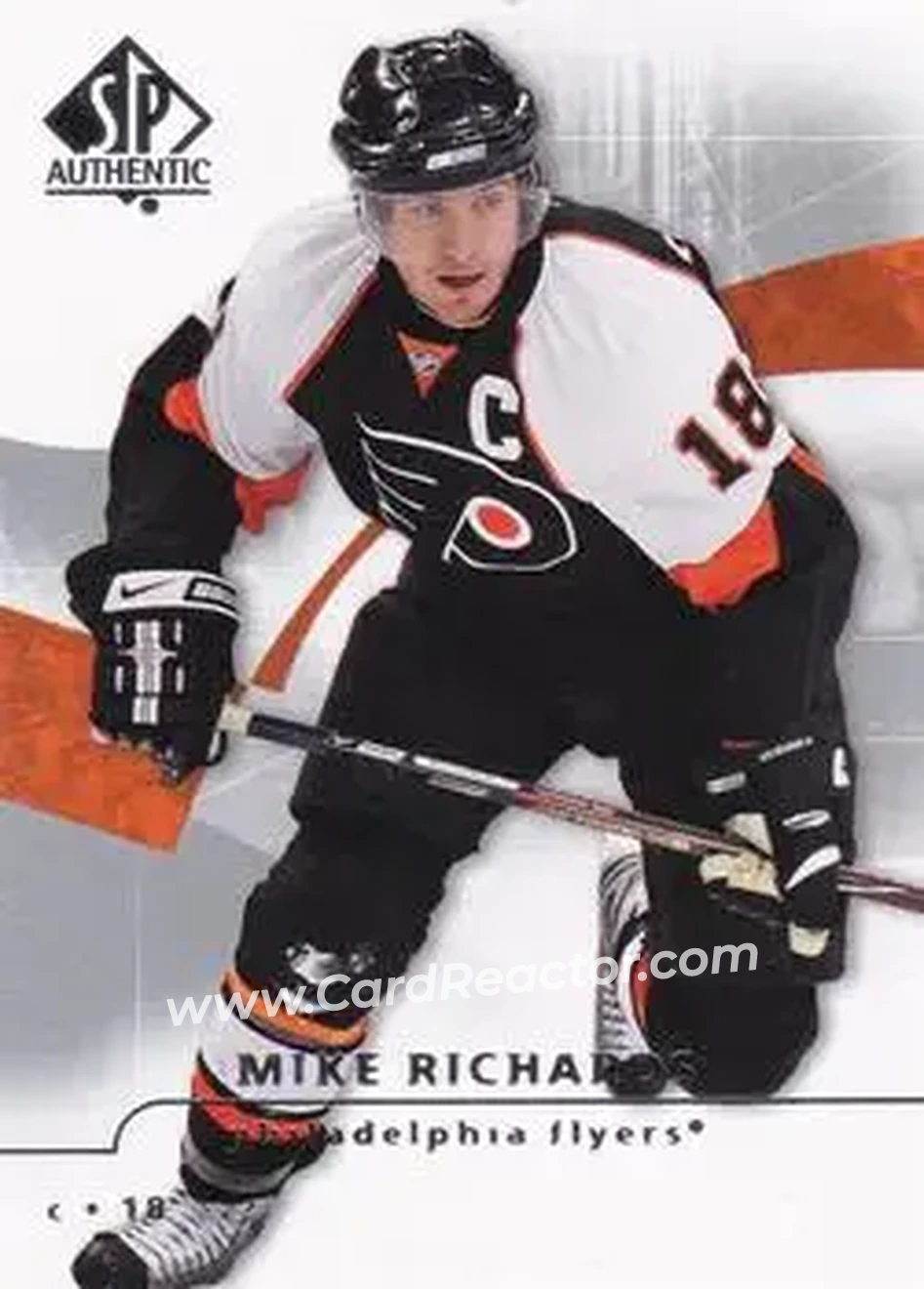 2008-09 SP Authentic #38 - Mike Richards - Philadelphia Flyers - Front 2008-09 SP Authentic #38 - Mike Richards - Philadelphia Flyers - Front