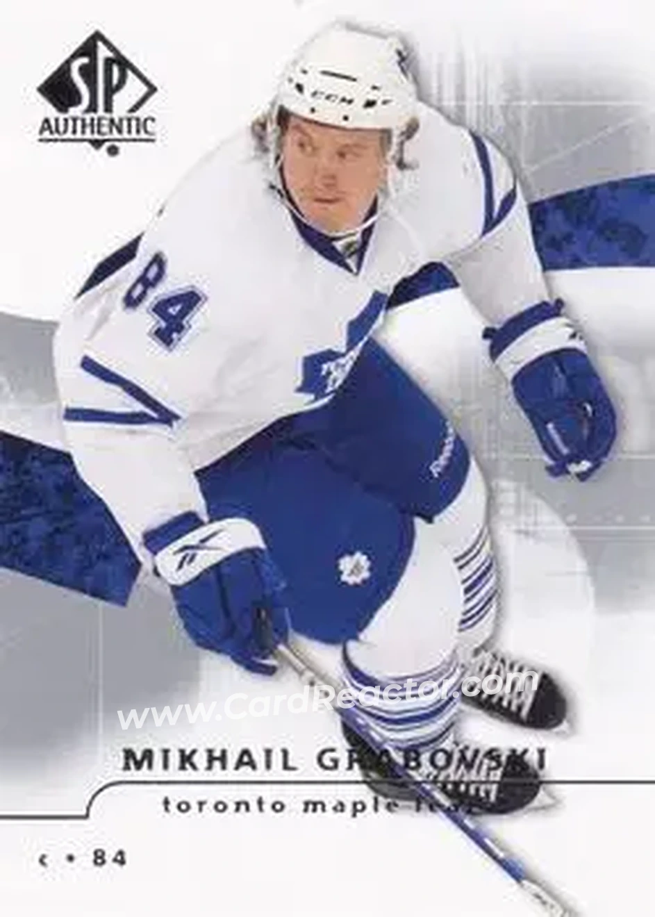 2008-09 SP Authentic #42 - Mikhail Grabovski - Toronto Maple Leafs - Front