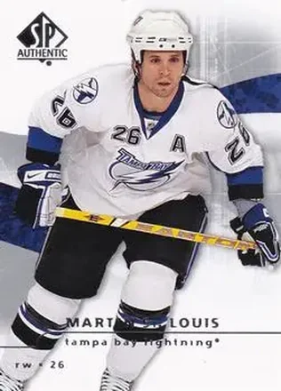 2008-09 SP Authentic #44 - Martin St. Louis - Tampa Bay Lightning