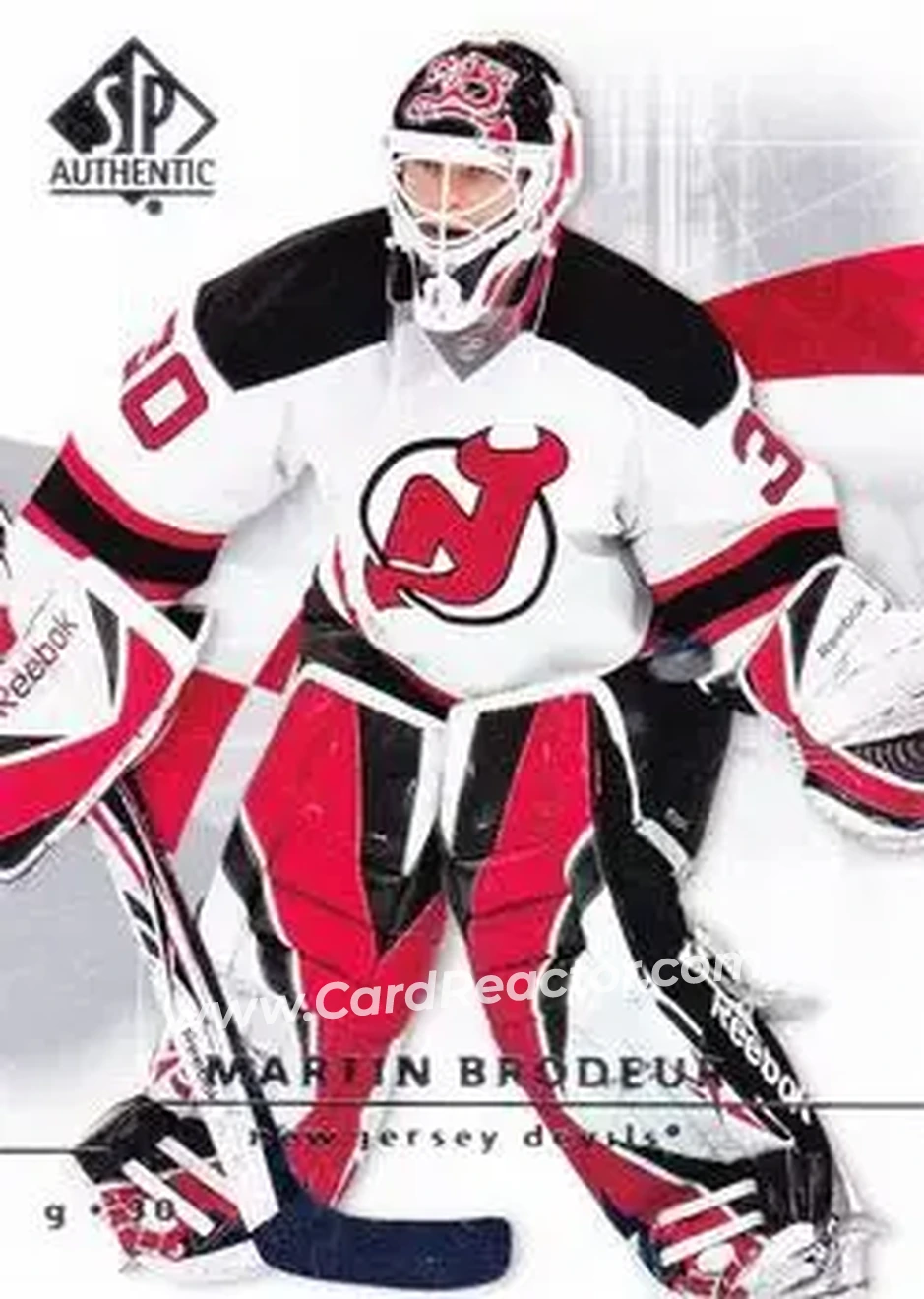 2008-09 SP Authentic #45 - Martin Brodeur - New Jersey Devils - Front