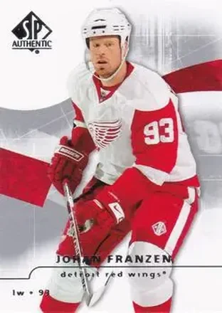 2008-09 SP Authentic #57 - Johan Franzen - Detroit Red Wings