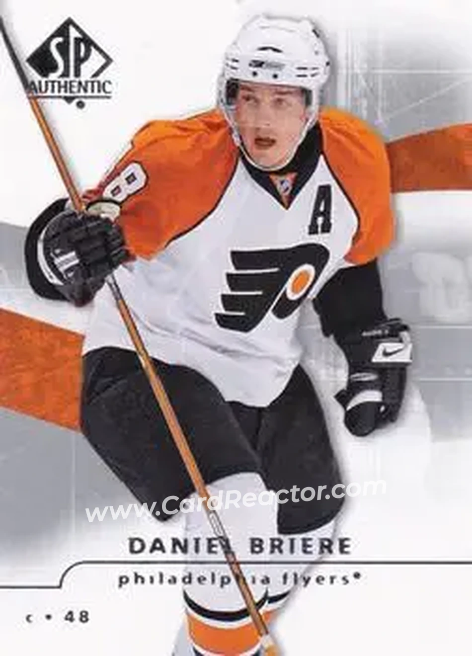 2008-09 SP Authentic #79 - Daniel Briere - Philadelphia Flyers - Front