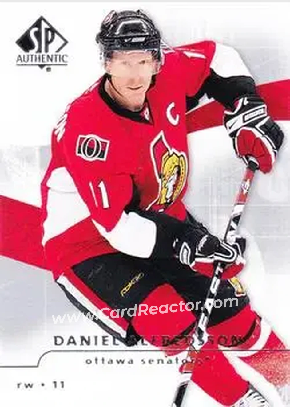 2008-09 SP Authentic #80 - Daniel Alfredsson - Ottawa Senators - Front 2008-09 SP Authentic #80 - Daniel Alfredsson - Ottawa Senators - Front