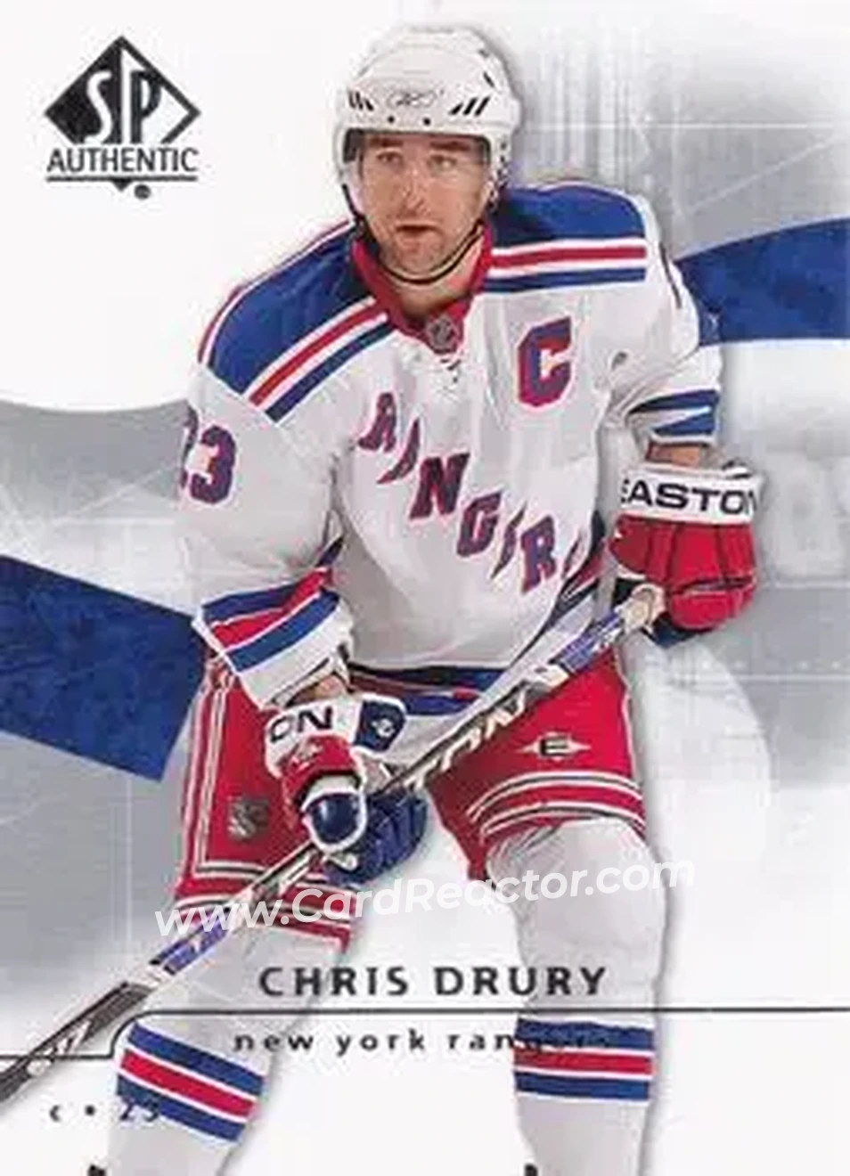 2008-09 SP Authentic #86 - Chris Drury - New York Rangers - Front