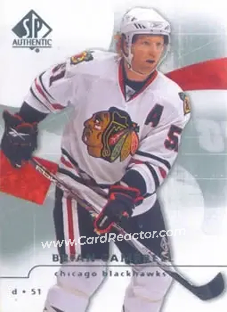 2008-09 SP Authentic #90 - Brian Campbell - Chicago Blackhawks - Front