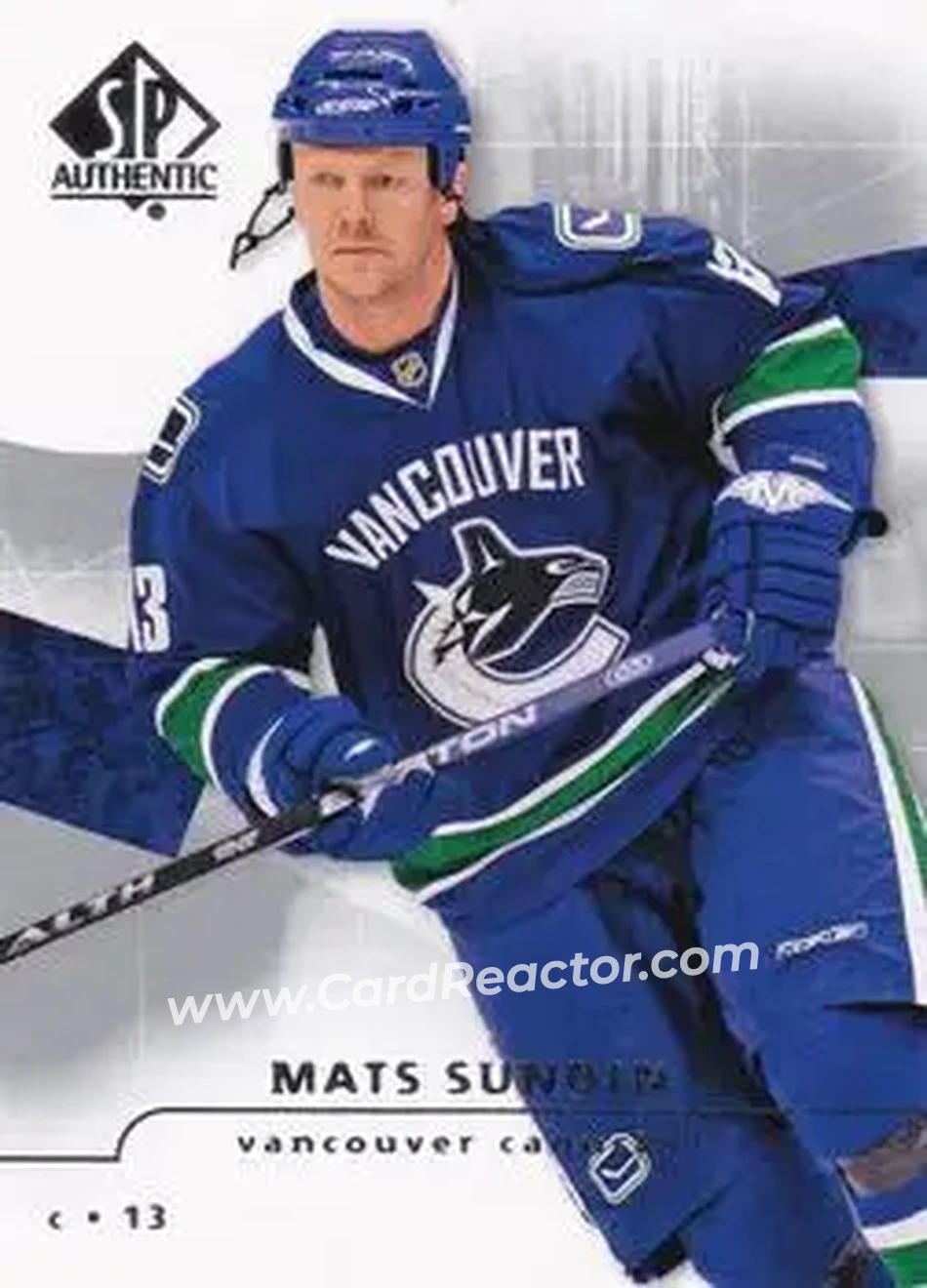 2008-09 SP Authentic #94 - Mats Sundin - Vancouver Canucks - Front