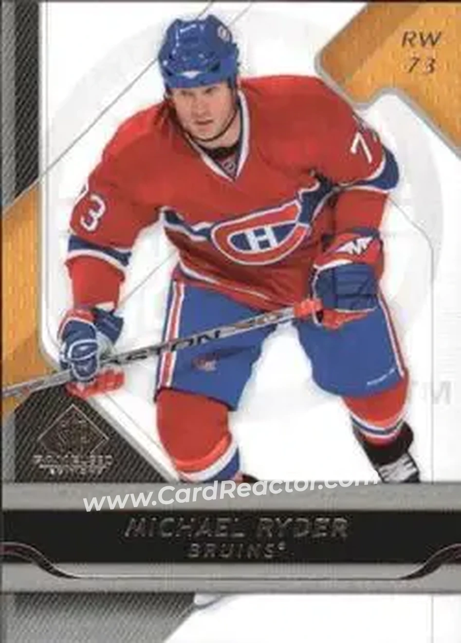 2008-09 SP Game Used #10 - Michael Ryder - Boston Bruins - Front