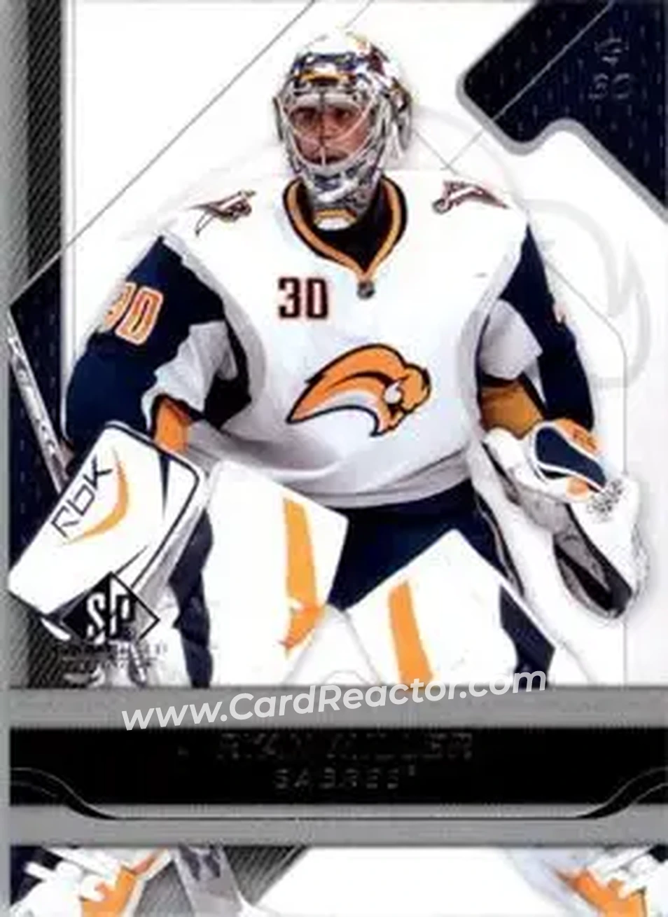 2008-09 SP Game Used #13 - Ryan Miller - Buffalo Sabres - Front