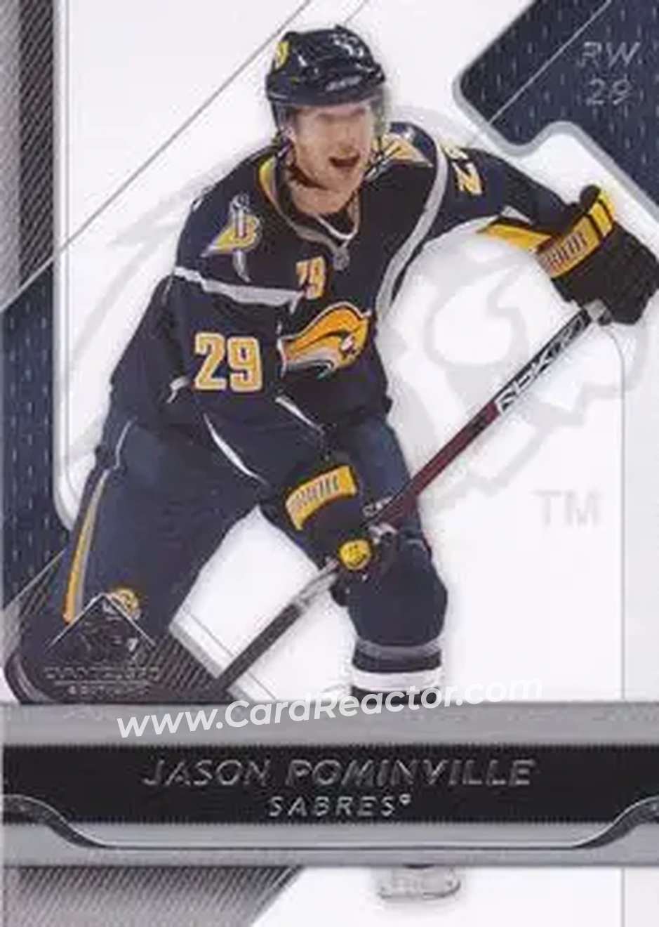2008-09 SP Game Used #14 - Jason Pominville - Buffalo Sabres - Front