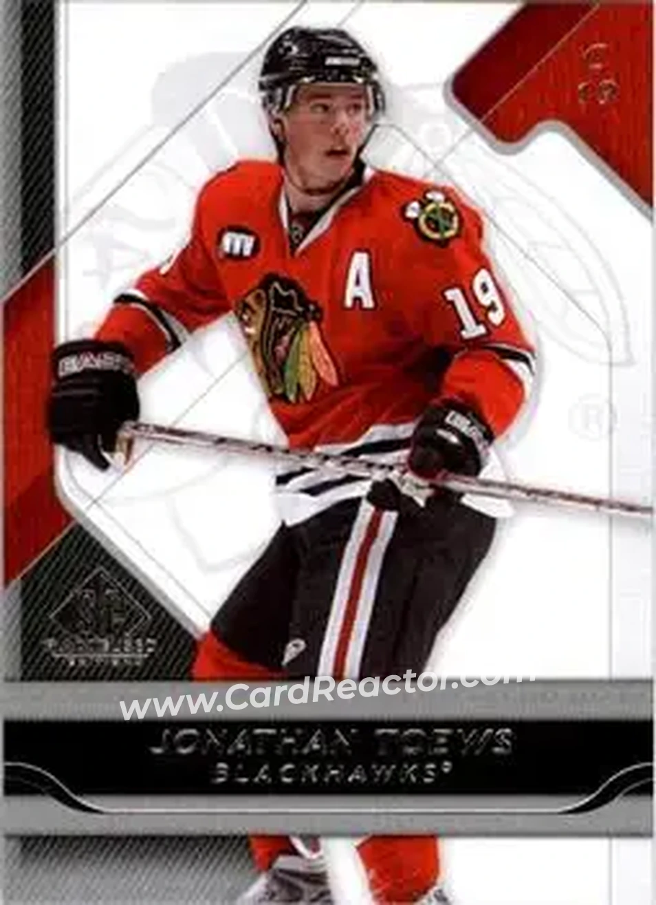 2008-09 SP Game Used #23 - Jonathan Toews - Chicago Blackhawks - Front 2008-09 SP Game Used #23 - Jonathan Toews - Chicago Blackhawks - Front