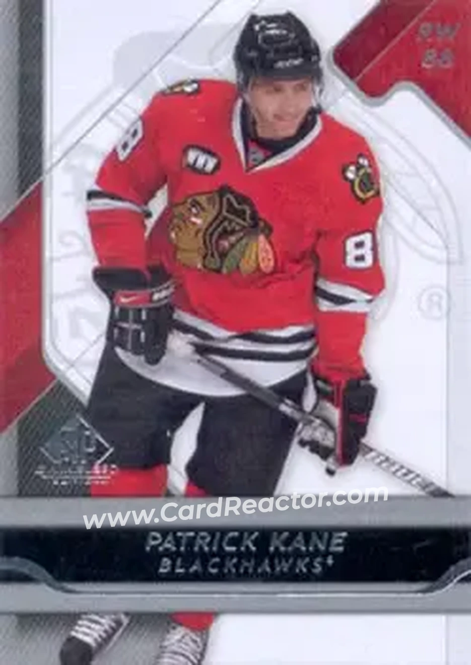 2008-09 SP Game Used #24 - Patrick Kane - Chicago Blackhawks - Front 2008-09 SP Game Used #24 - Patrick Kane - Chicago Blackhawks - Front