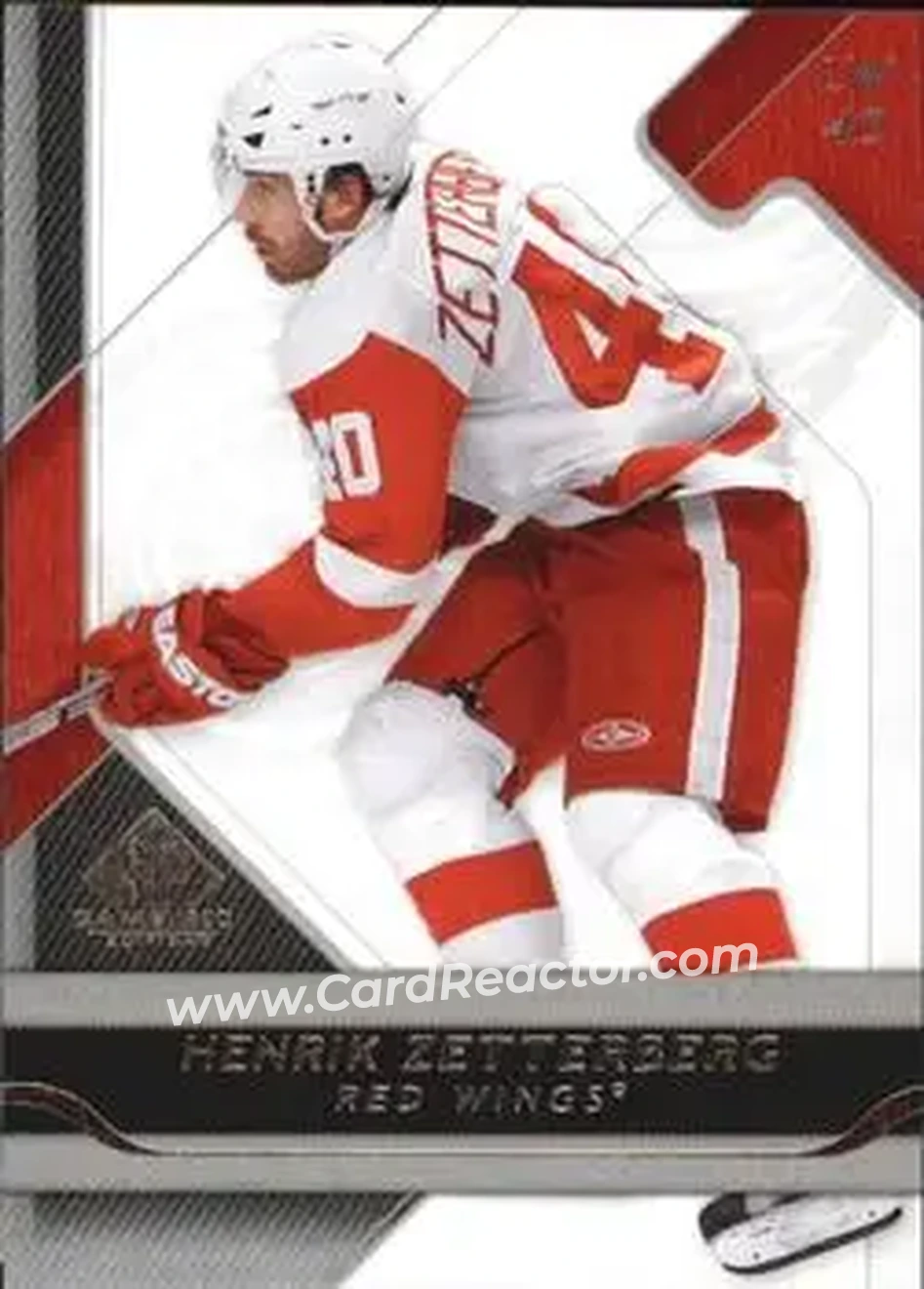 2008-09 SP Game Used #39 - Henrik Zetterberg - Detroit Red Wings - Front