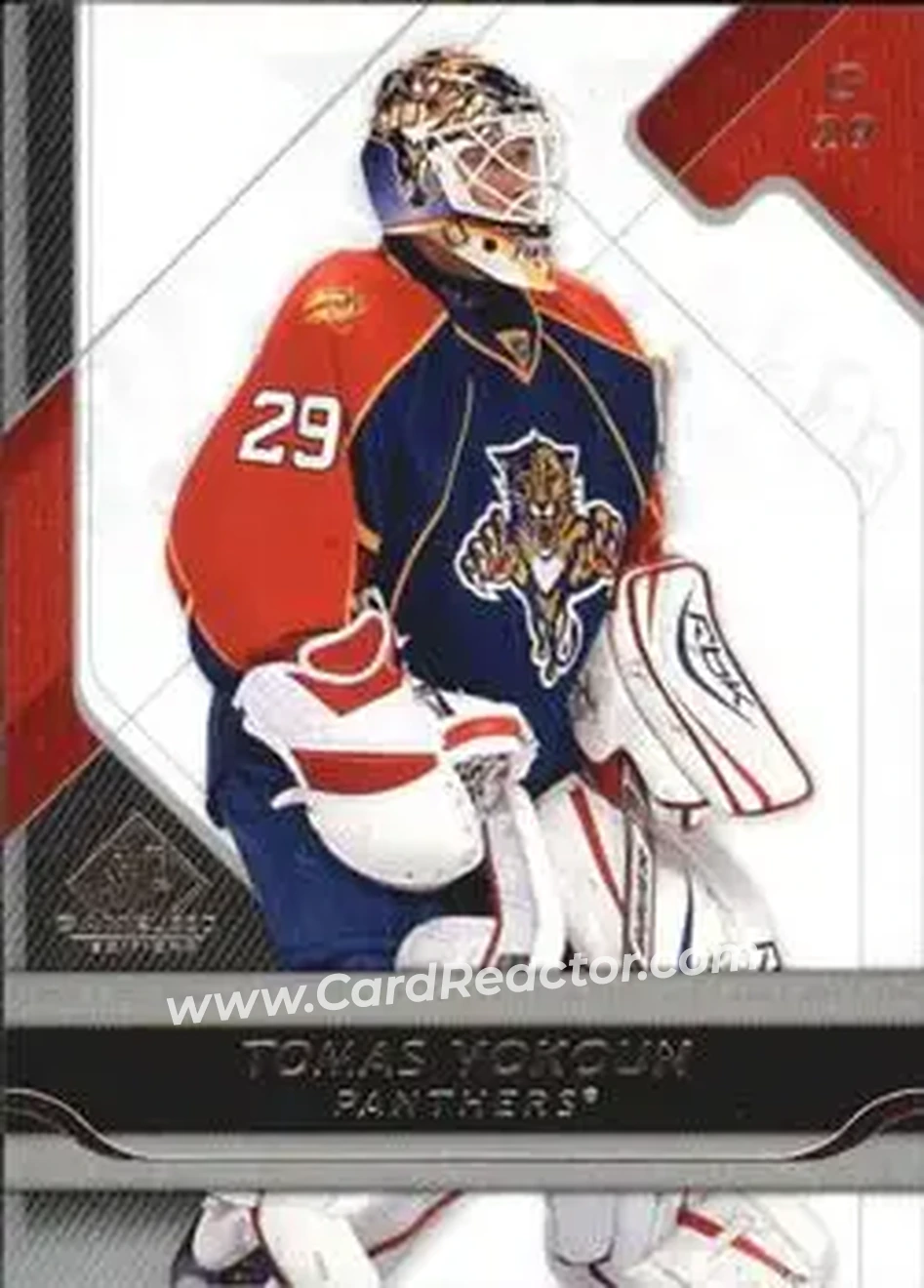 2008-09 SP Game Used #44 - Tomas Vokoun - Florida Panthers - Front 2008-09 SP Game Used #44 - Tomas Vokoun - Florida Panthers - Front