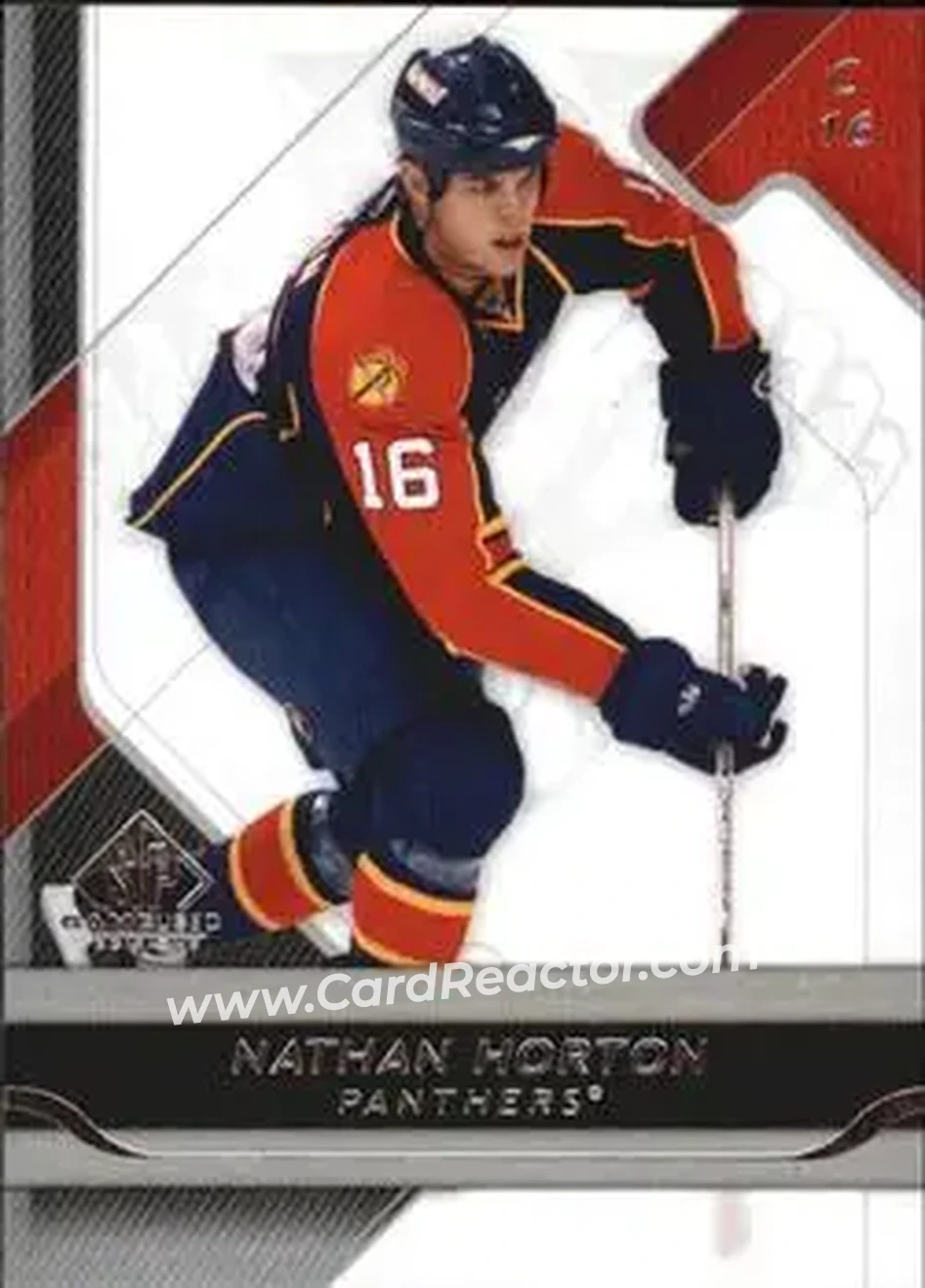 2008-09 SP Game Used #45 - Nathan Horton - Florida Panthers - Front 2008-09 SP Game Used #45 - Nathan Horton - Florida Panthers - Front