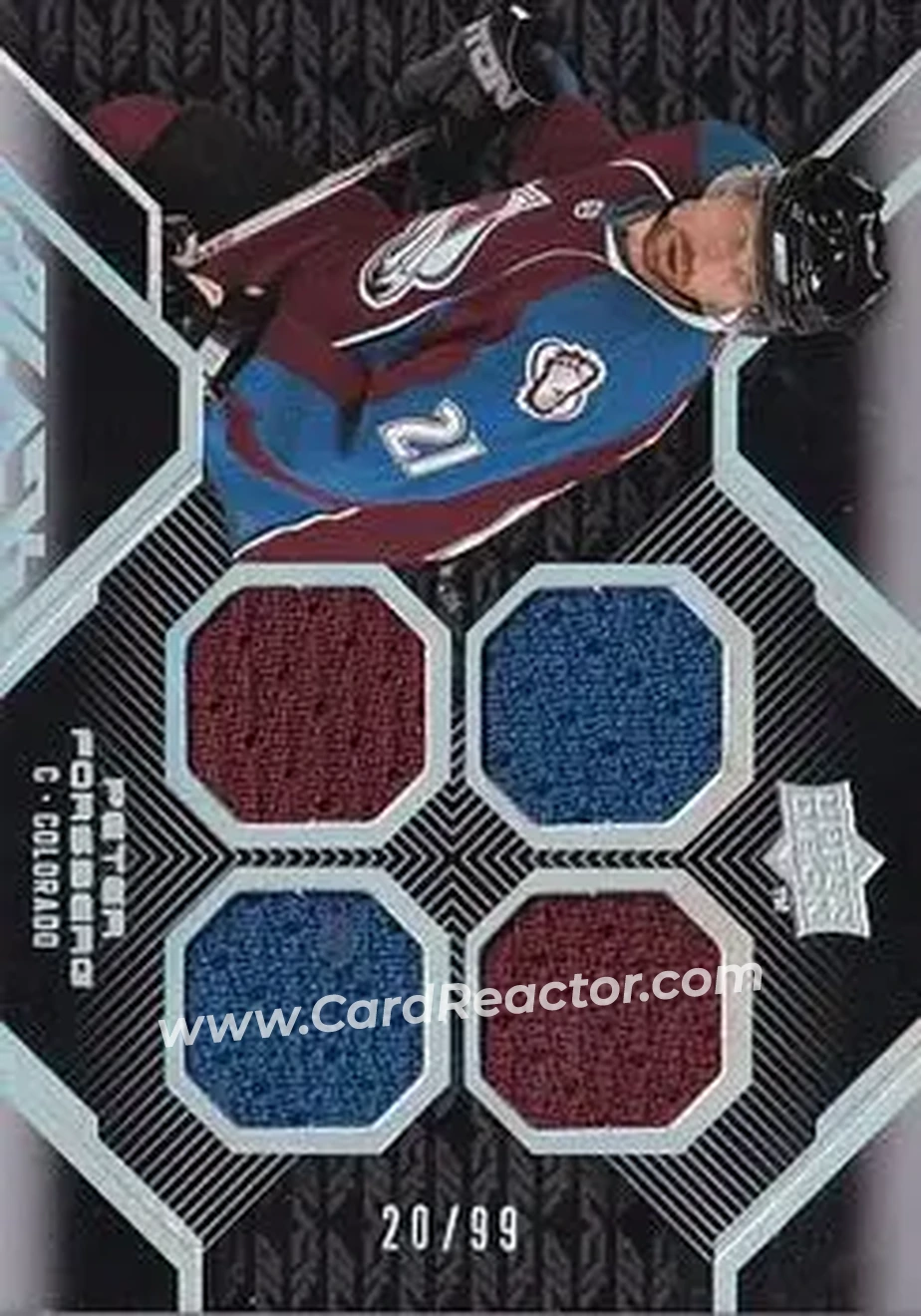 2008-09 UD Black #12 - Peter Forsberg - Colorado Avalanche - Front
