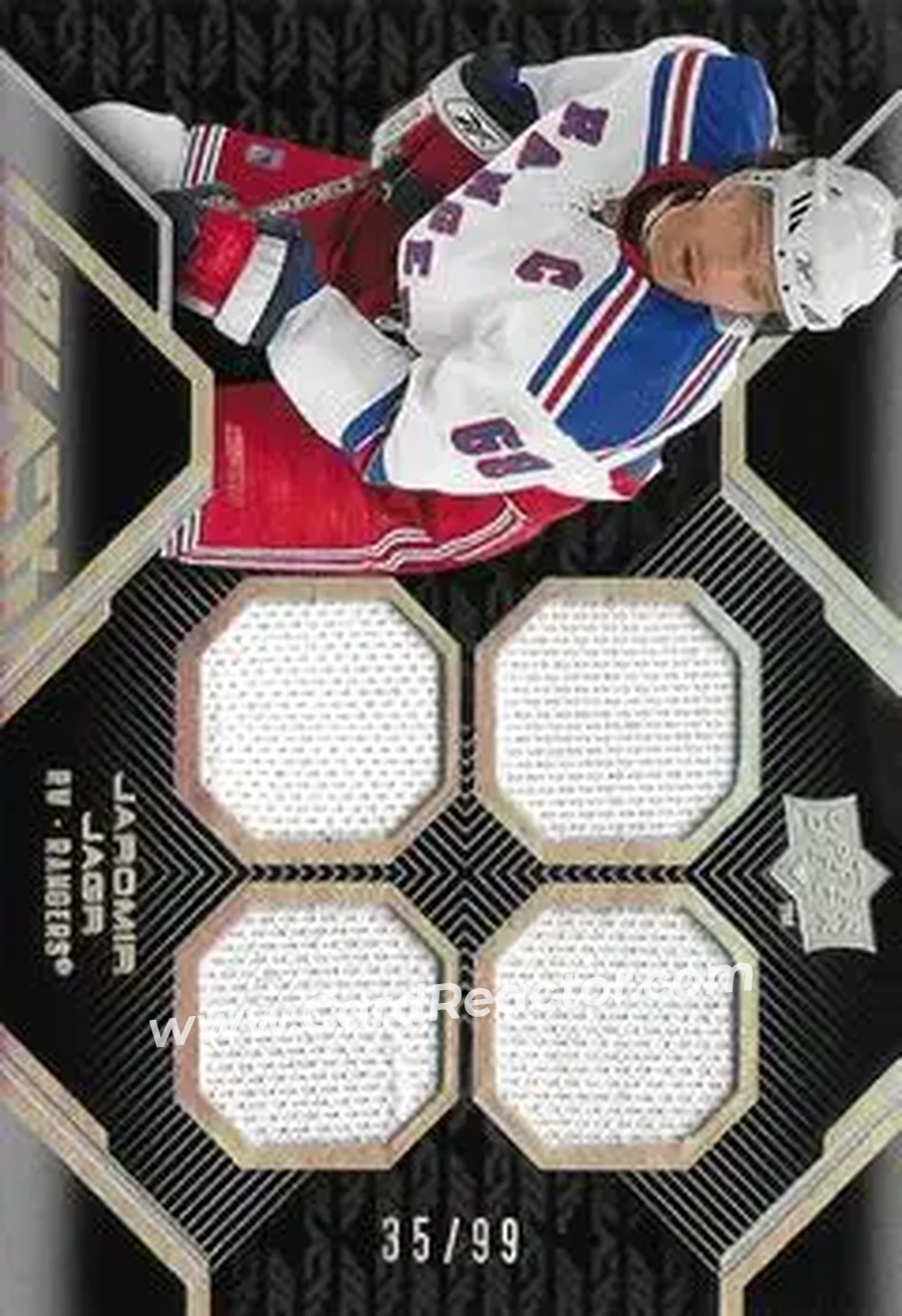 2008-09 UD Black #14 - Jaromir Jagr - New York Rangers - Front