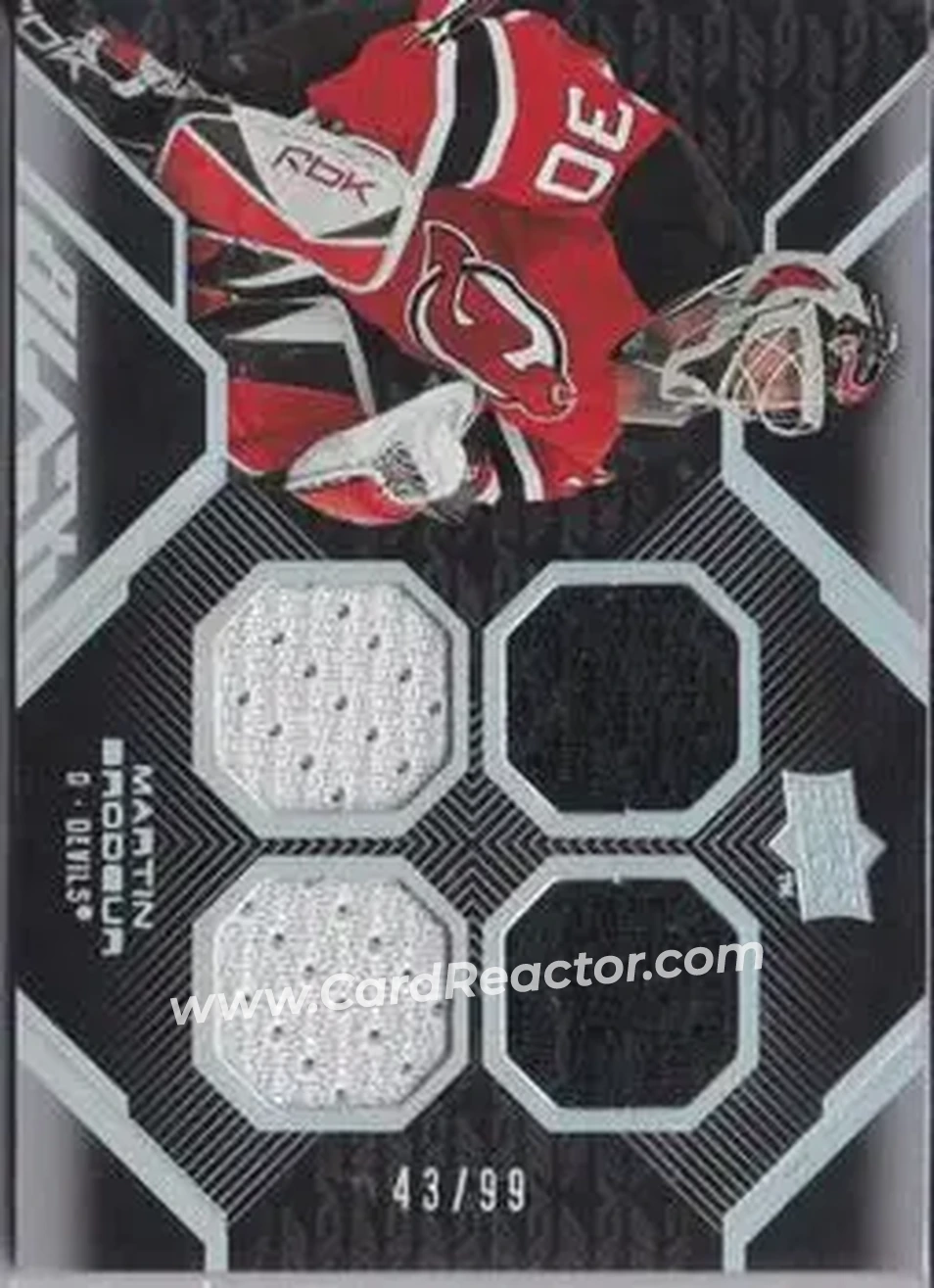 2008-09 UD Black #29 - Martin Brodeur - New Jersey Devils - Front