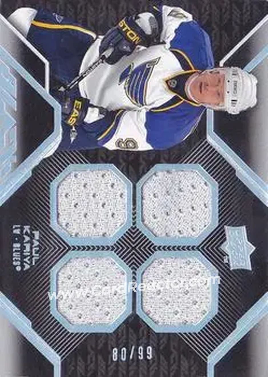 2008-09 UD Black #39 - Paul Kariya - St. Louis Blues - Front