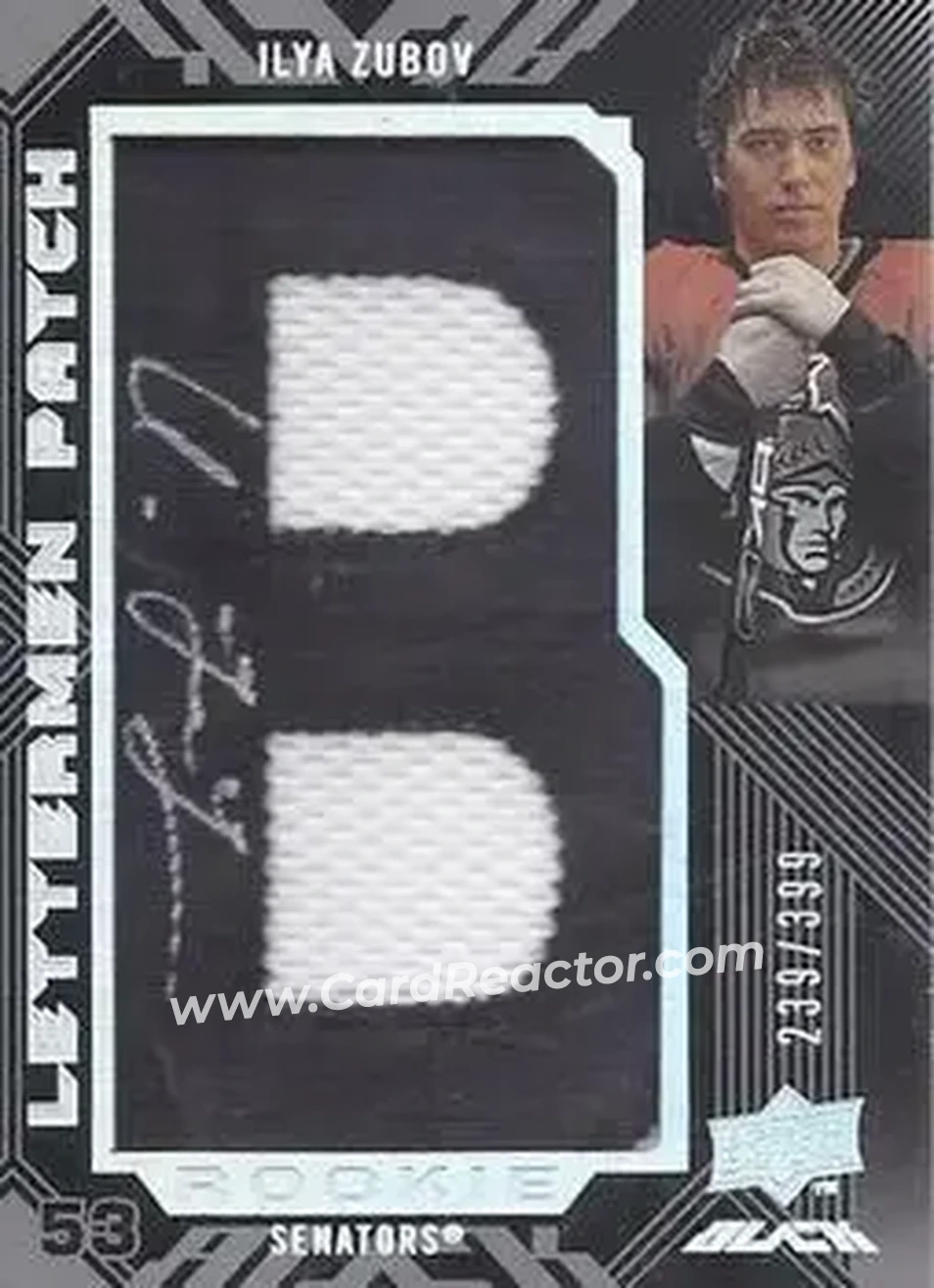 2008-09 UD Black #49 - Ilya Zubov - Ottawa Senators - Front
