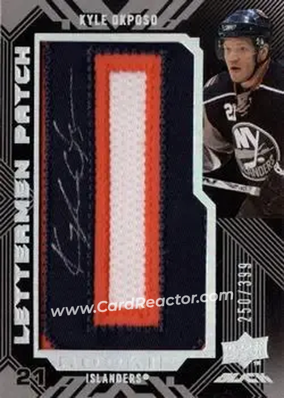 2008-09 UD Black #56 - Kyle Okposo - New York Islanders - Front 2008-09 UD Black #56 - Kyle Okposo - New York Islanders - Front