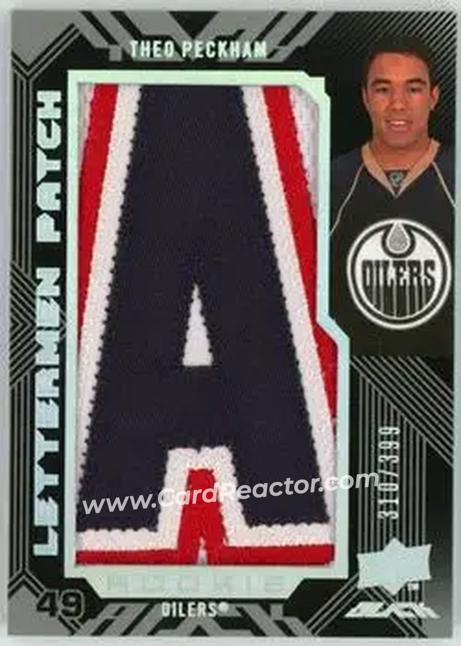 2008-09 UD Black #62 - Theo Peckham - Edmonton Oilers - Front 2008-09 UD Black #62 - Theo Peckham - Edmonton Oilers - Front