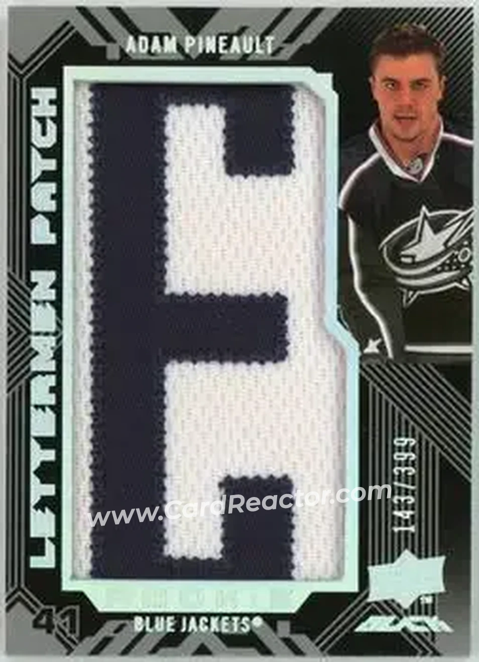 2008-09 UD Black #63 - Adam Pineault - Columbus Blue Jackets - Front 2008-09 UD Black #63 - Adam Pineault - Columbus Blue Jackets - Front