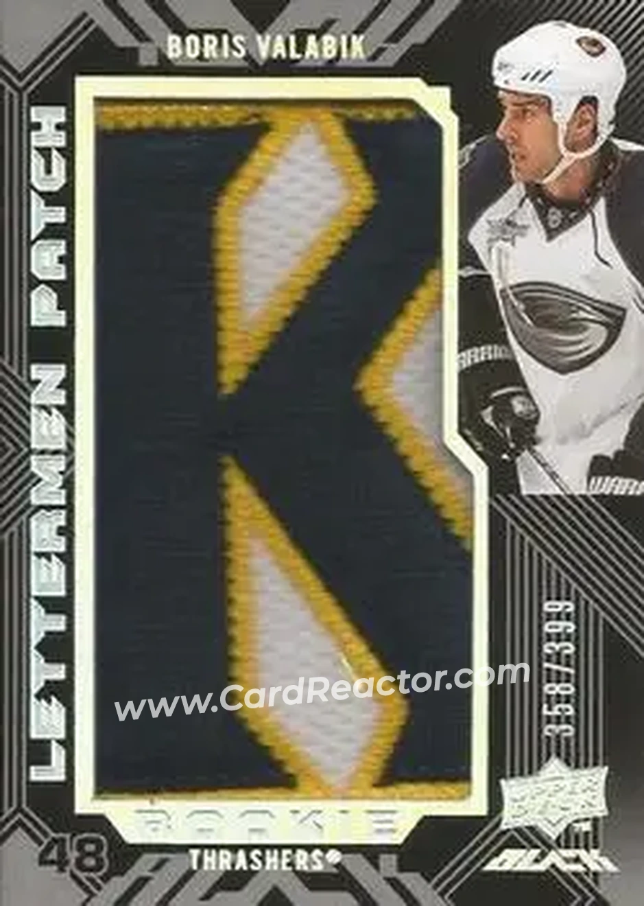 2008-09 UD Black #64 - Boris Valabik - Atlanta Thrashers - Front 2008-09 UD Black #64 - Boris Valabik - Atlanta Thrashers - Front